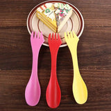 Camping Fork Spoon Multi-function 3 In 1 Utensils Plastic Spoon Fork Cutter.