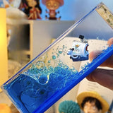 Floating Sunny Ship in Fluid Liquid