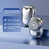 Travel Electric Shaver For Men Use For Face Legs Arms Mini Pocket-sized Portable Rechargeable Face Beard Razor Ideal For Outdoor