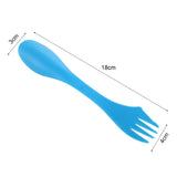 Camping Fork Spoon Multi-function 3 In 1 Utensils Plastic Spoon Fork Cutter.
