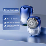 Travel Electric Shaver For Men Use For Face Legs Arms Mini Pocket-sized Portable Rechargeable Face Beard Razor Ideal For Outdoor