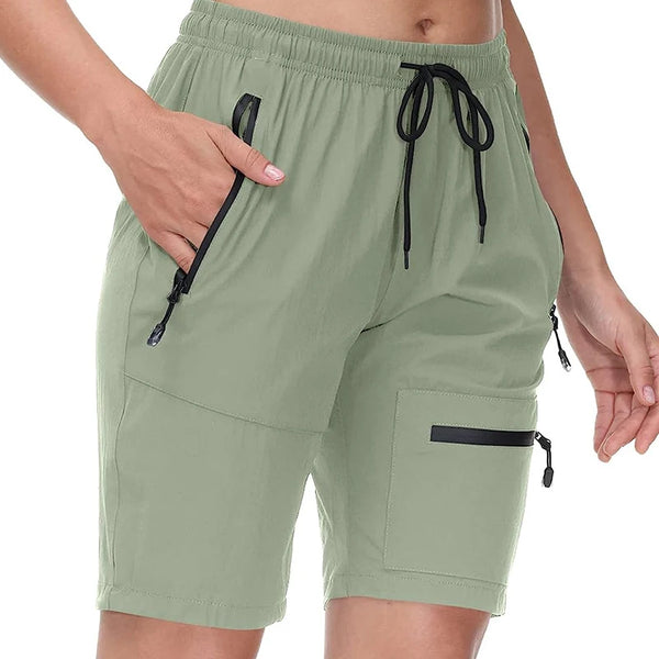 US Hot Sale Women's Hiking Cargo Shorts Zipper.