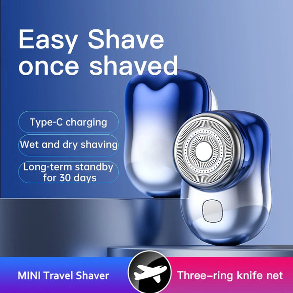 Travel Electric Shaver For Men Use For Face Legs Arms Mini Pocket-sized Portable Rechargeable Face Beard Razor Ideal For Outdoor